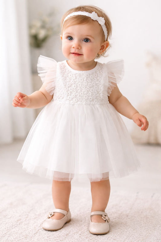 White tulle dress