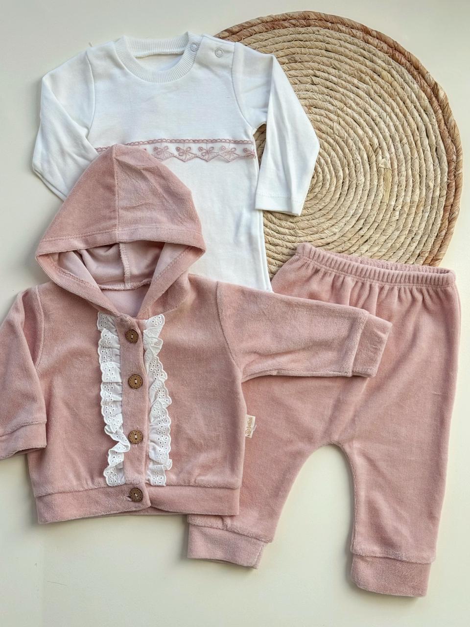 3 pieces soft velvet set