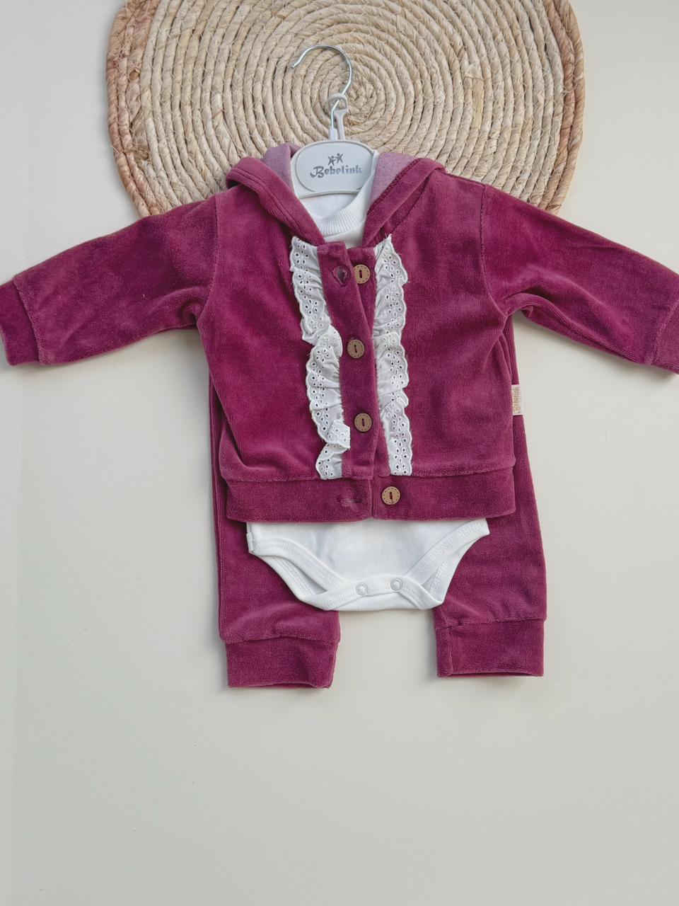 3 pieces soft velvet set