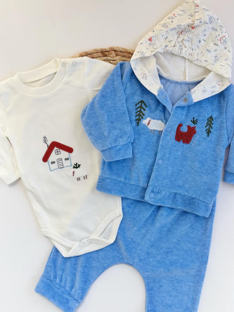 Soft fleece 3 pieces set available in 2 colors