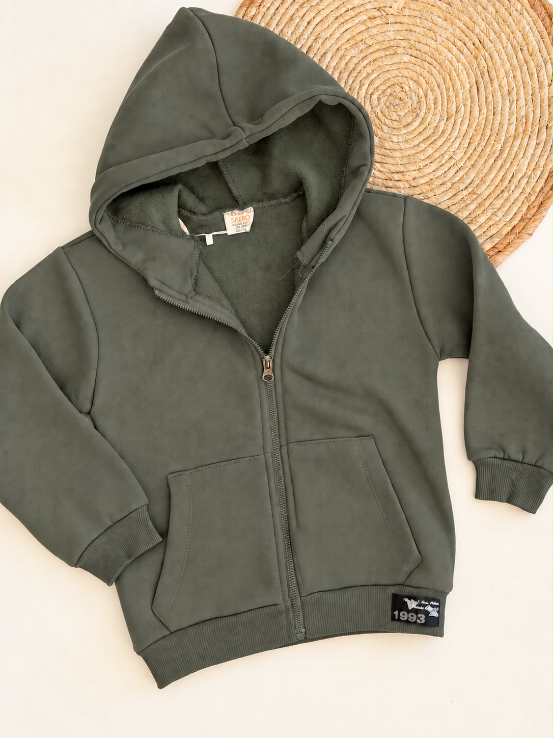 Fleece zip-up hoodie